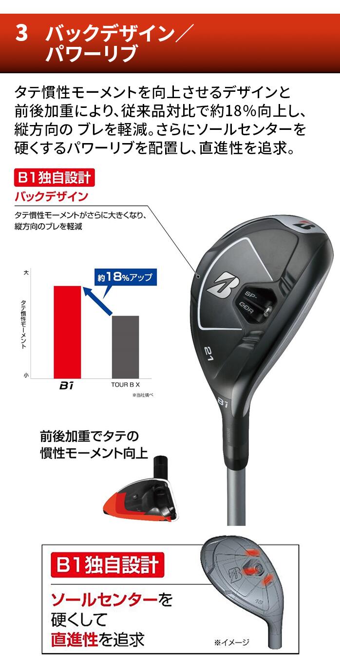 ブリヂストン ゴルフ B1 Bシリーズ ユーティリティ 21度 メンズ 右
