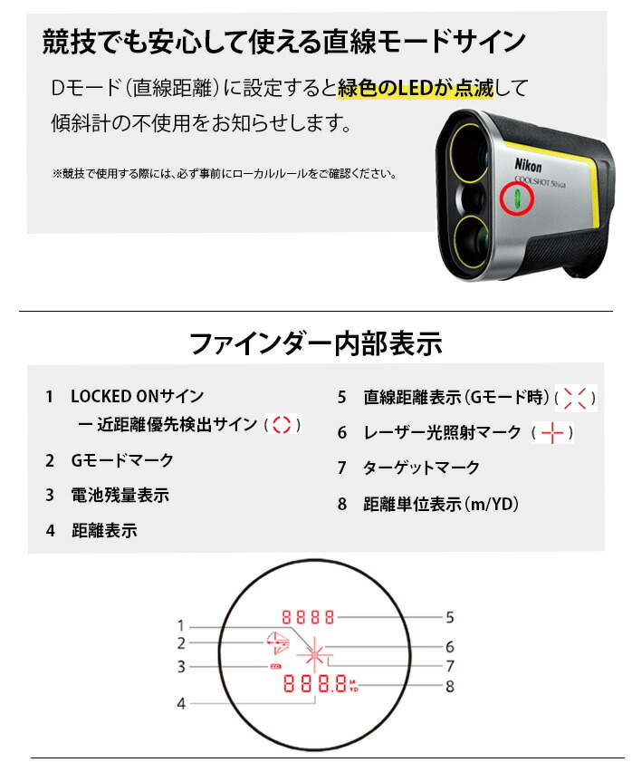 ニコン NIKON レーザー距離計 COOLSHOT 50i Gll クールショット 25 G