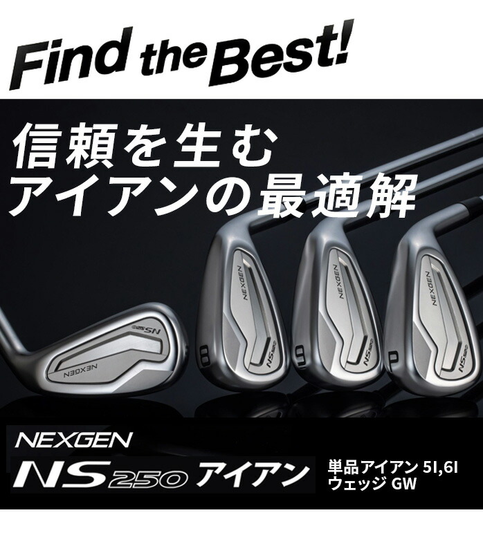 ネクスジェン NEXGEN NS250 単品 アイアン ウェッジ 5I 6I GW NS PRO