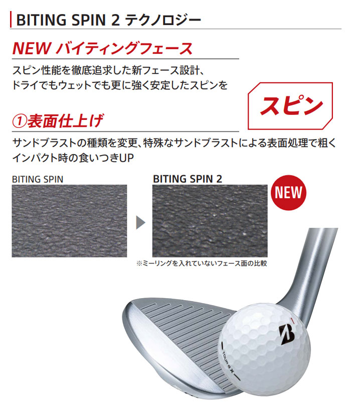 9月新発売】ブリヂストン B-FORGED BITING SPIN 2 ウェッジ F D A