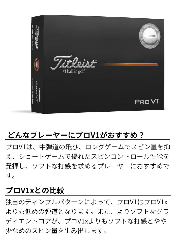Titleist タイトリスト25 ゴルフボール PRO V1 25 AIM Enhanced T2029S