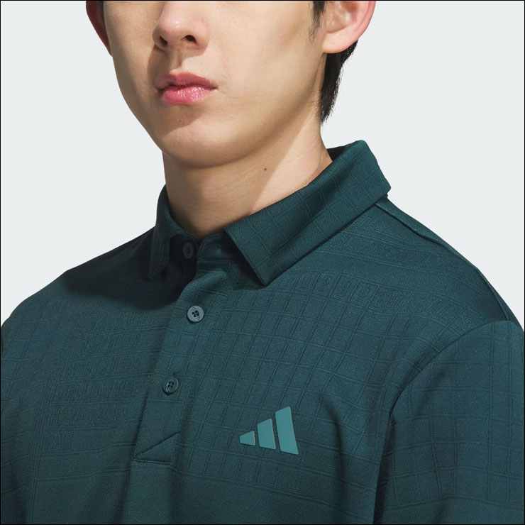 adidas（アディダス） ゴルフ シーズナルジャガード 長袖 ポロシャツ