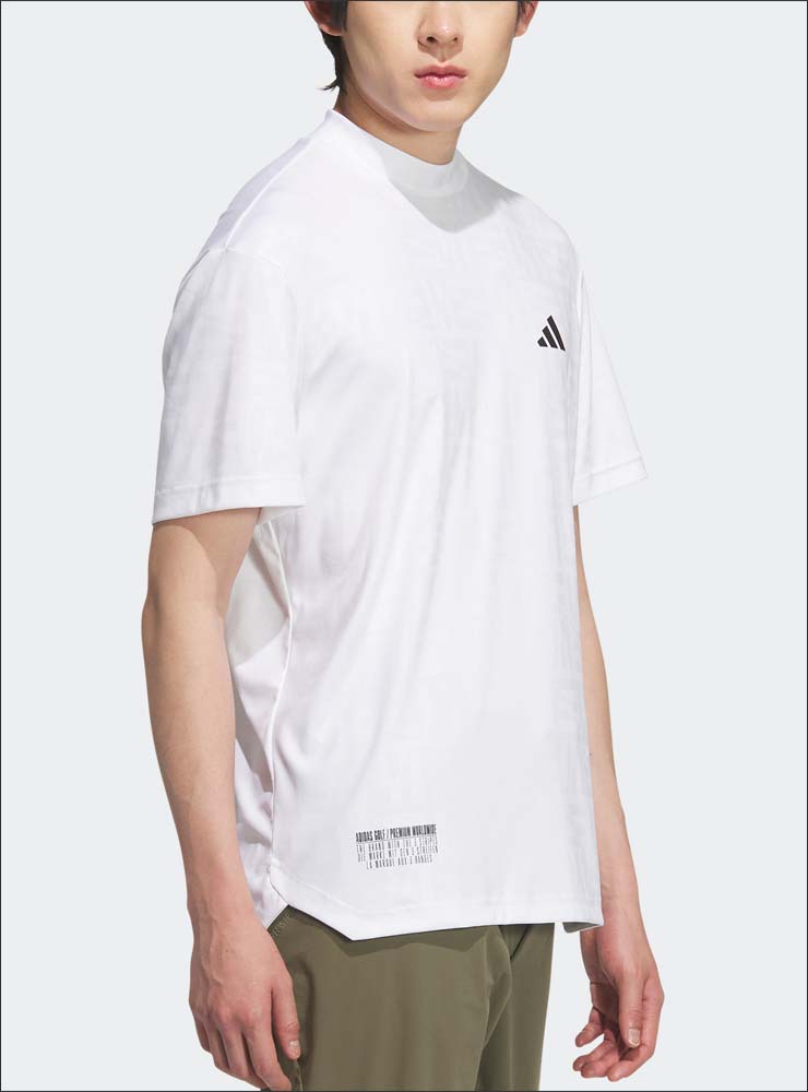 adidas アディダス ゴルフ BOSロゴ柄デボス モックネック 半袖