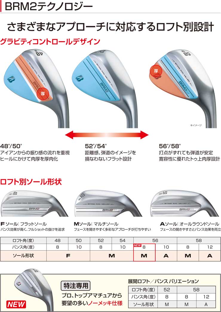 ブリヂストン BS BRM2 BRM2ウェッジ ゴルフ ウェッジ NSPRO MODUS3 TOUR105 S 50゜ 10゜ 2022年 メンズ  BRIDGESTONE 驚きの価格が実現