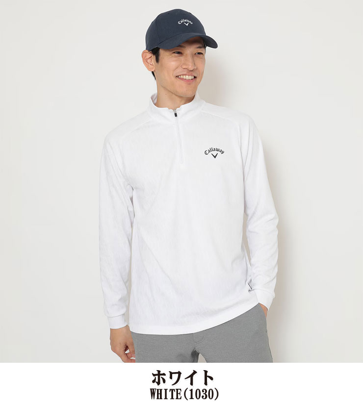 Callaway（キャロウェイ） ロゴジャカード ハーフジップ モックネック