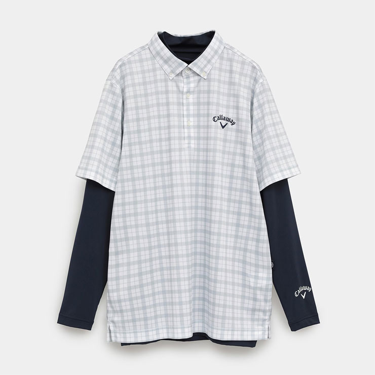 Callaway キャロウェイ チェックプリント 半袖ポロシャツ +
