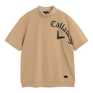 ✩新品未使用✩キャロウェイ 半袖 モックネックスウェット ドットプリント LL Callaway（キャロウェイ） ドットプリント スウェット モックネック