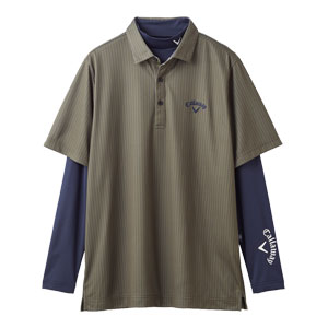 Callaway（キャロウェイ） ストライププリント 半袖ポロシャツ +