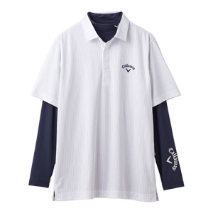 Callaway（キャロウェイ） ストライププリント 半袖ポロシャツ +