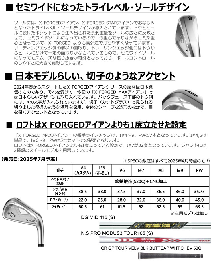 Callaway 特注カスタムクラブ キャロウェイ X FORGED MAX