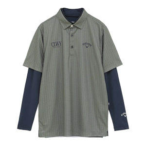 Callaway（キャロウェイ） クールコア 千鳥総柄 半袖ポロシャツ +