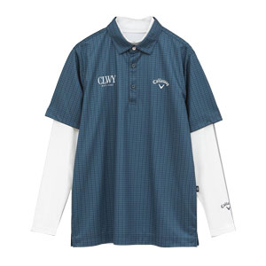Callaway（キャロウェイ） クールコア 千鳥総柄 半袖ポロシャツ +