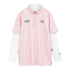 Callaway（キャロウェイ） クールコア 千鳥総柄 半袖ポロシャツ +