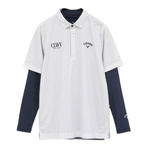 Callaway（キャロウェイ） クールコア 千鳥総柄 半袖ポロシャツ +