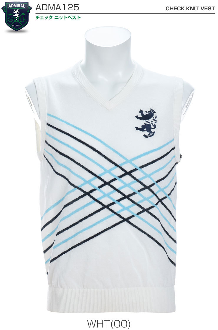 人気ブランド アドミラルゴルフ メンズ ウェア チェック ニットベスト Adma125 21年春夏モデル M Xl 安いそれに目立つ Www Aproniaperu Com