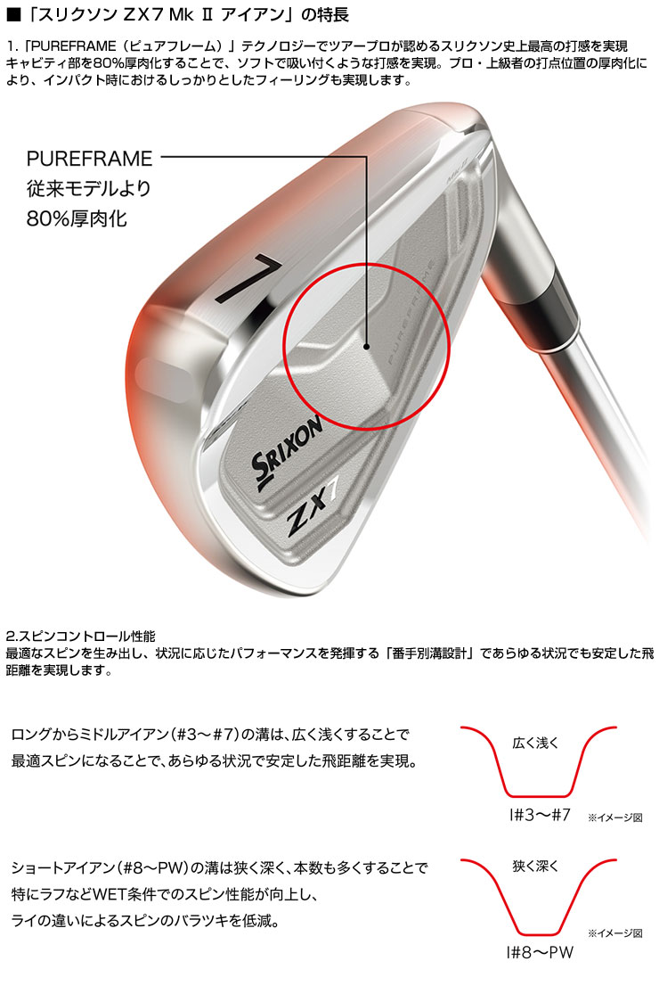 みょん様　7点 ZX（スリクソン） スリクソン ZX7 Mk II アイアン ダイナミック
