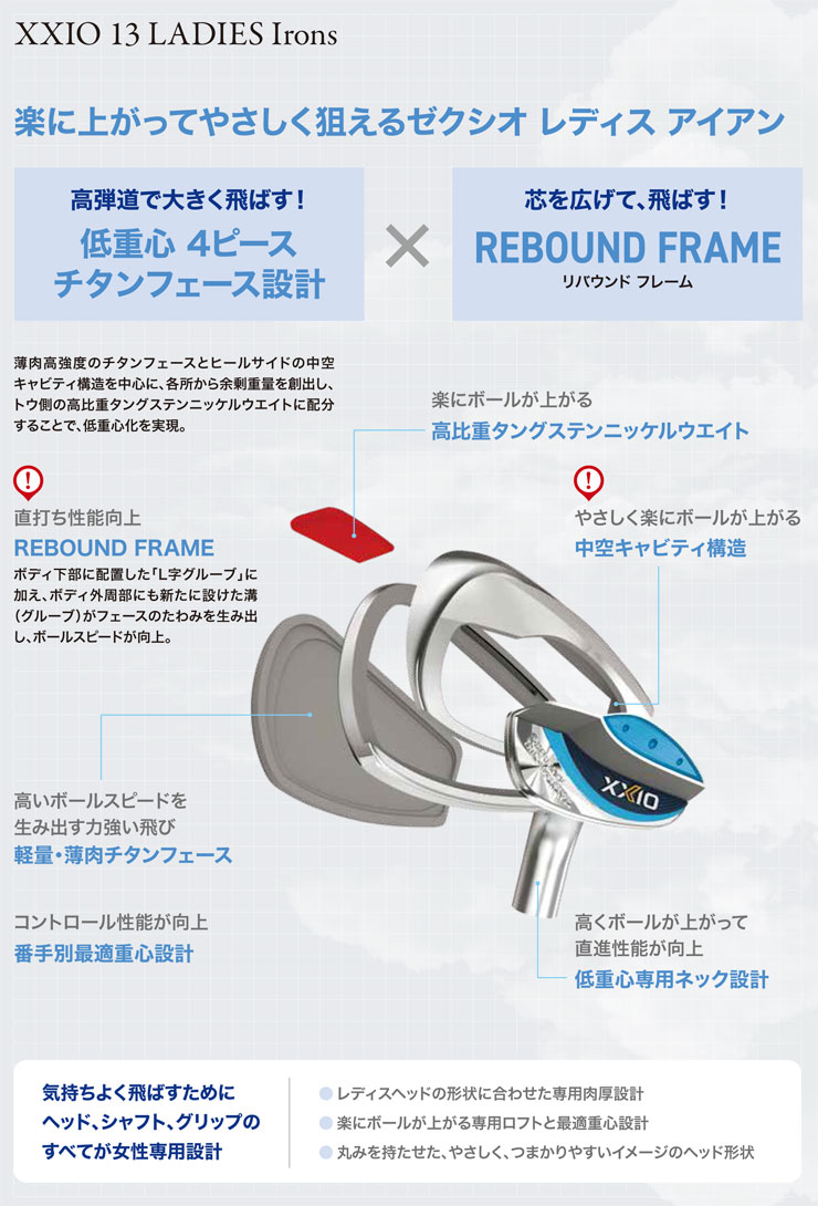 XXIO ゼクシオ 13 レディース 限定カラー パールホワイト アイアン