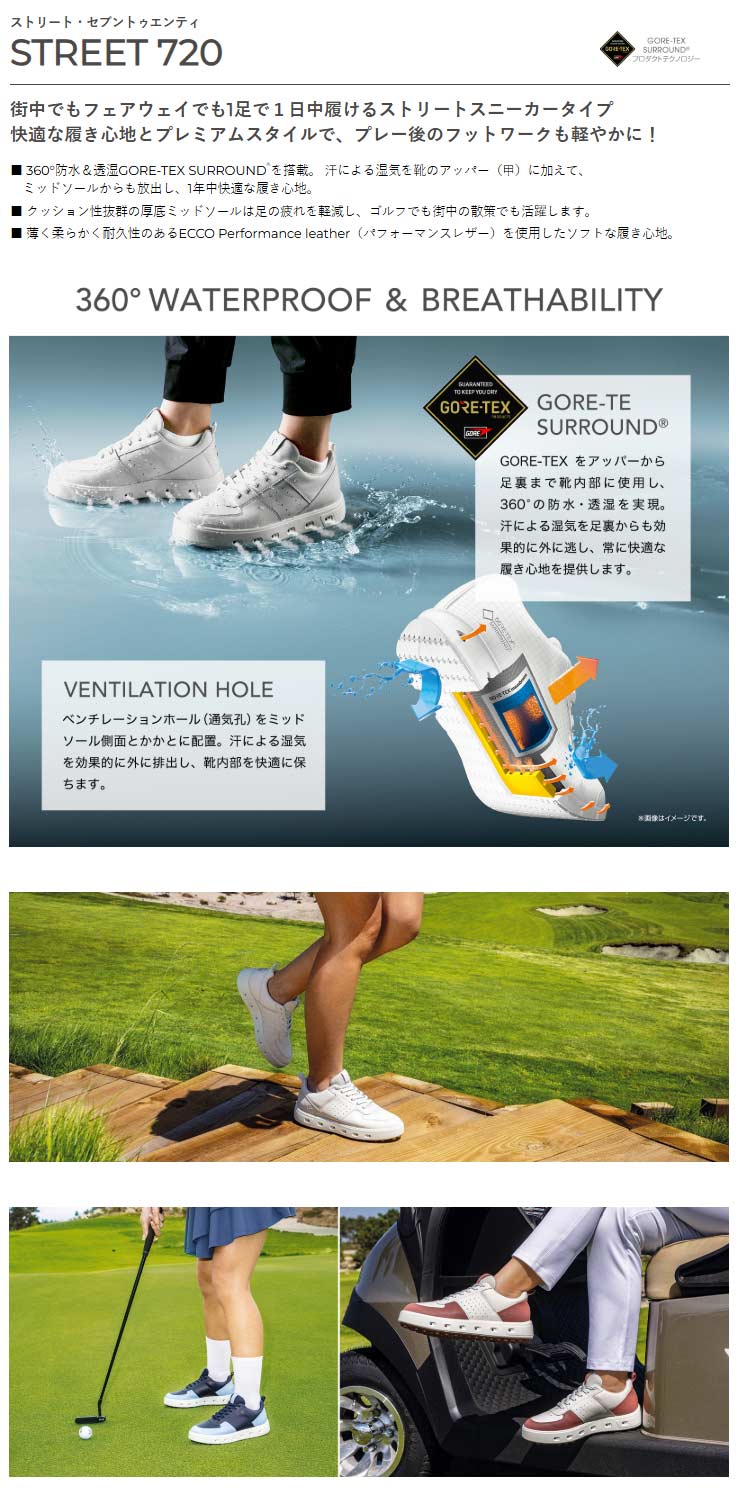 ecco（エコー） STREET 720 ゴルフシューズ レディース 110703 カラー