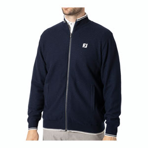 FootJoy フットジョイ ヘリンボーン柄 防風裏地付き フルジップ