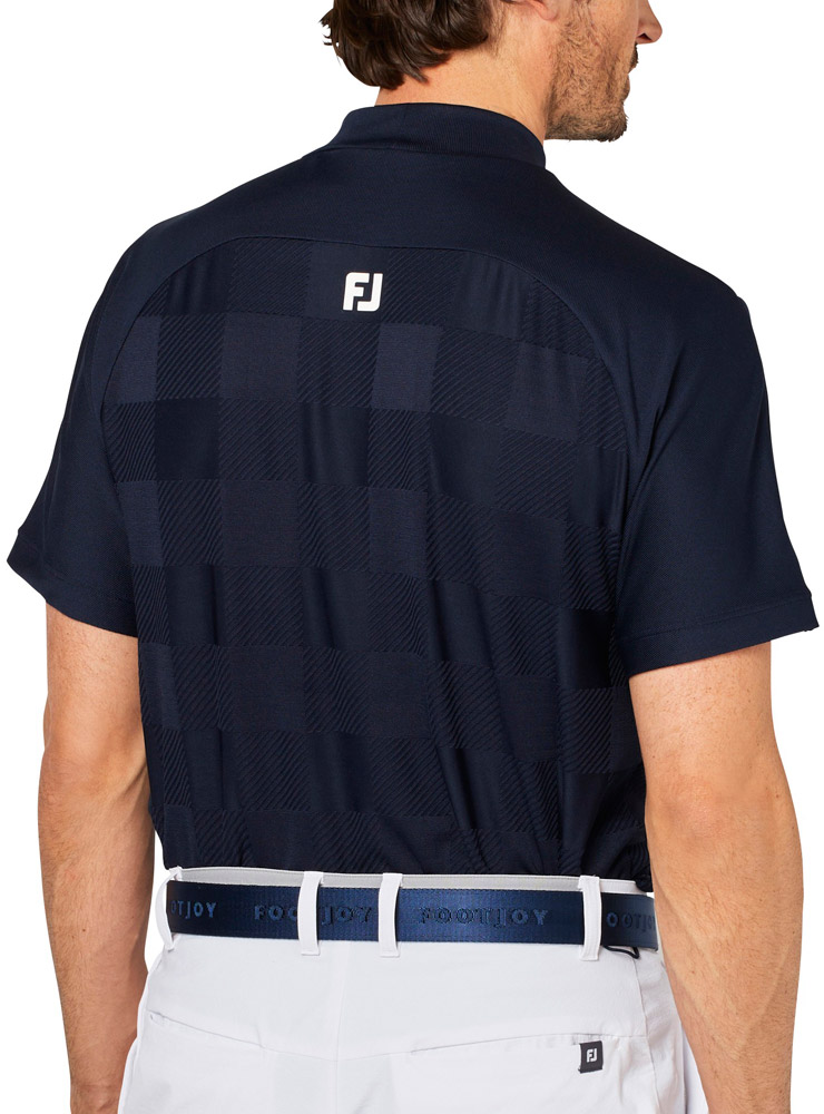 FootJoy（フットジョイ） チェックジャカード モックネック 半袖シャツ