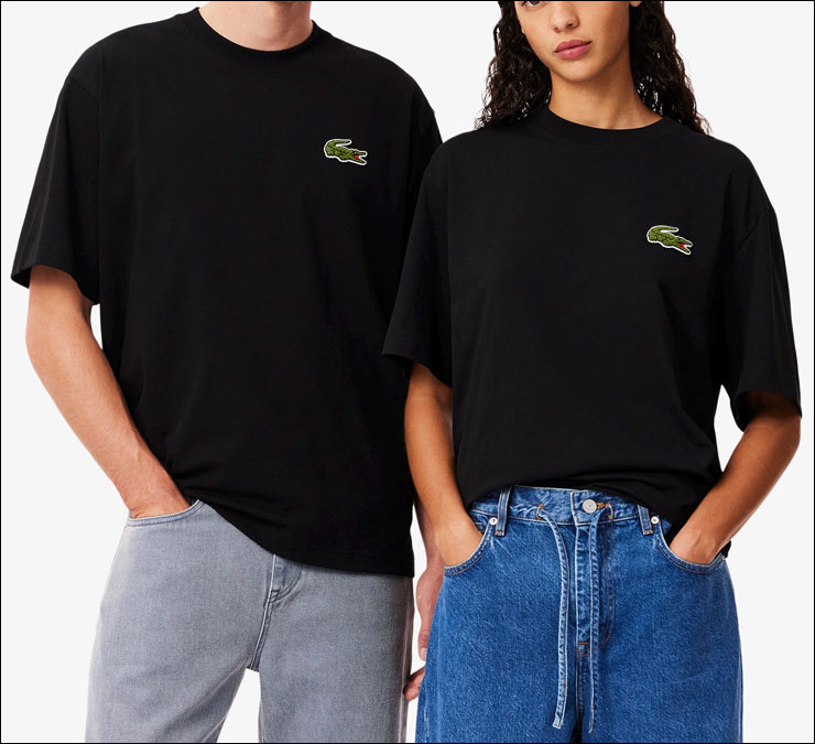 LACOSTE ラコステ シェニールワニロゴ ルーズフィット クルー