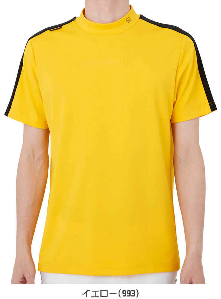 ラウドマウス メンズ ゴルフウェア スムース モックネック 半袖シャツ 762-603 M-XL
