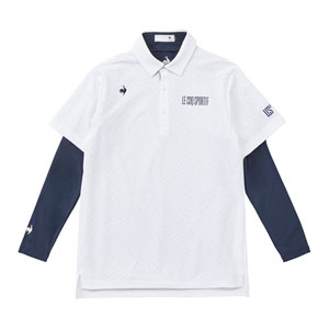 ルコックスポルティフ ゴルフ VICHYジャガード 半袖 ポロシャツ + Vネック 長袖インナーシャツセット ウェア メンズ 2025年春夏モデル S-3L LG5STZ01M le coq sportif GOLF（ルコックスポルティフ ゴルフ） ルコック