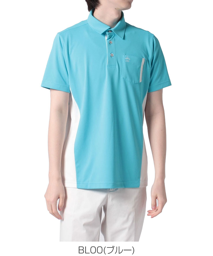 マンシングウェア メンズ ゴルフウェア サンスクリーン テーラーカラー 半袖 ポロシャツ MGMVJA03CH M-LL