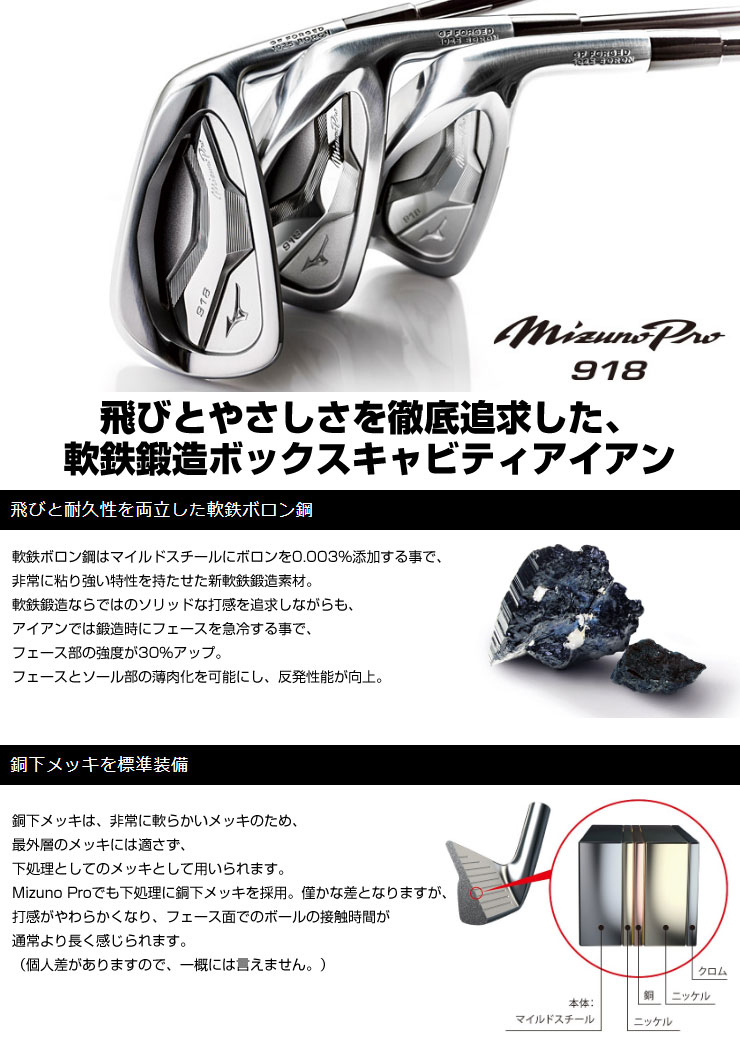 MIZUNO（ミズノ） Mizuno Pro 918 アイアン TS-i カーボンシャフト