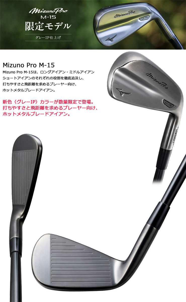 MIZUNO（ミズノ） Mizuno Pro M-15 アイアン 数量限定 グレーIP仕上げ