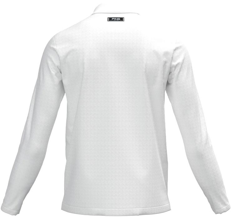 PING（ピン） 千鳥 ジャカード 裏起毛 長袖 ポロシャツ ゴルフウェア