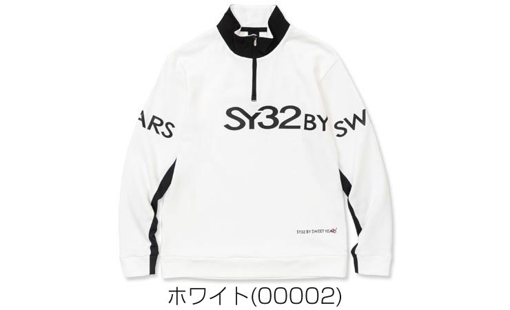 SY32 by SWEET YEARS メンズ ゴルフウェア ライトストレッチ ハーフジップ 長袖シャツ SYG-23A02 2023年秋冬モデル M-XL