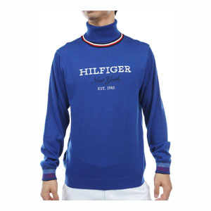 トミーヒルフィガー ゴルフ ウェア メンズ ヒルフィガーロゴ タートルネック セーター THMA386 2023年秋冬モデル M-LL｜golfranger｜06