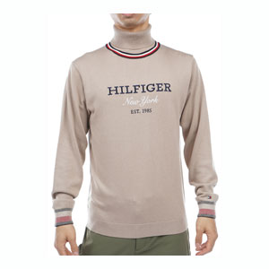 トミーヒルフィガー ゴルフ ウェア メンズ ヒルフィガーロゴ タートルネック セーター THMA386 2023年秋冬モデル M-LL｜golfranger｜04