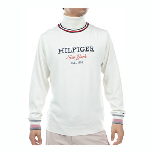 トミーヒルフィガー ゴルフ ウェア メンズ ヒルフィガーロゴ タートルネック セーター THMA386 2023年秋冬モデル M-LL｜golfranger｜02