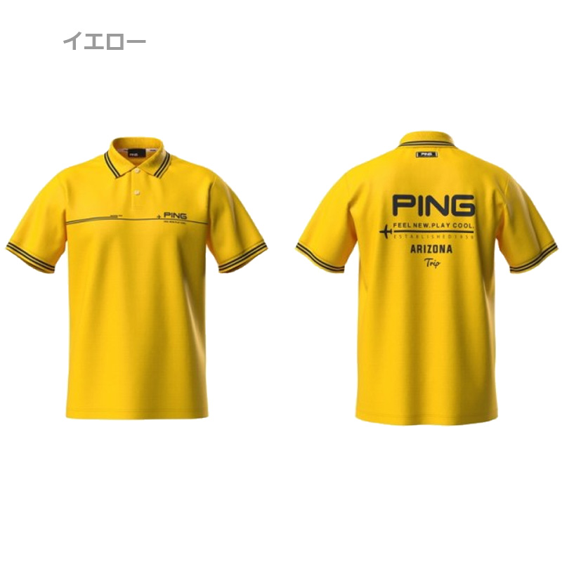 【即納】2025 PING ピンゴルフ メンズ ポロシャツ 二重織 半袖 621-5160301 日本正規品 PING（ピン） 【特価/即納】2025 PING ピンゴルフ メンズ ポロシャツ