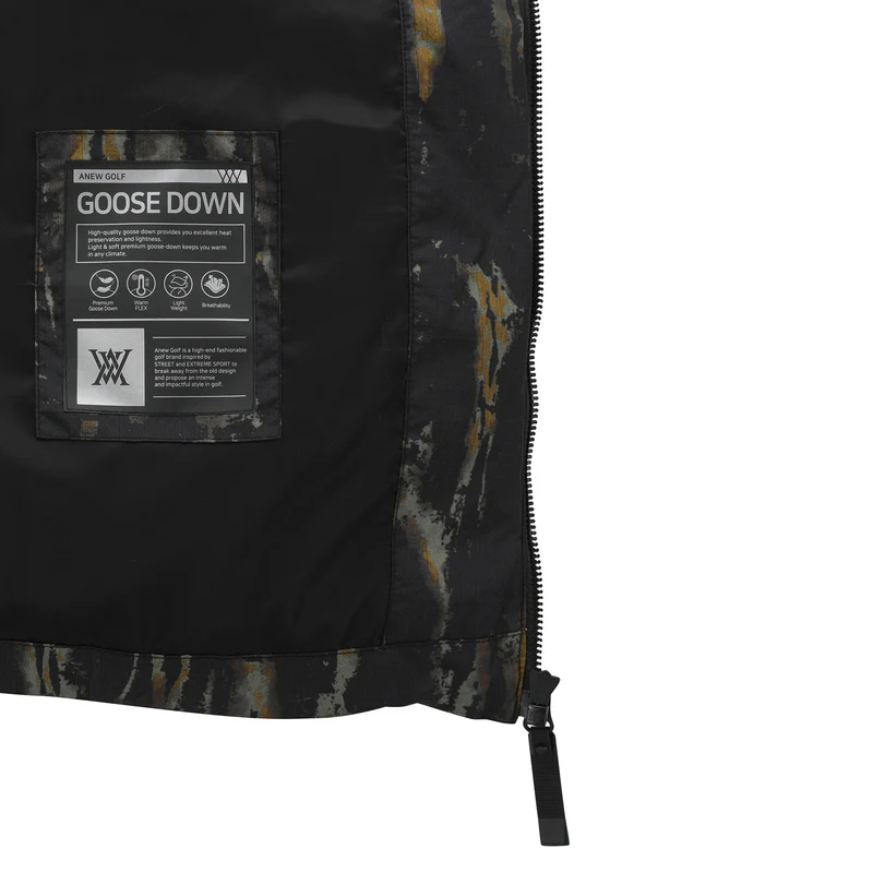 ANEW アニュー MEN WI NEW PATTERN DOWN VEST メンズ ニューパターン