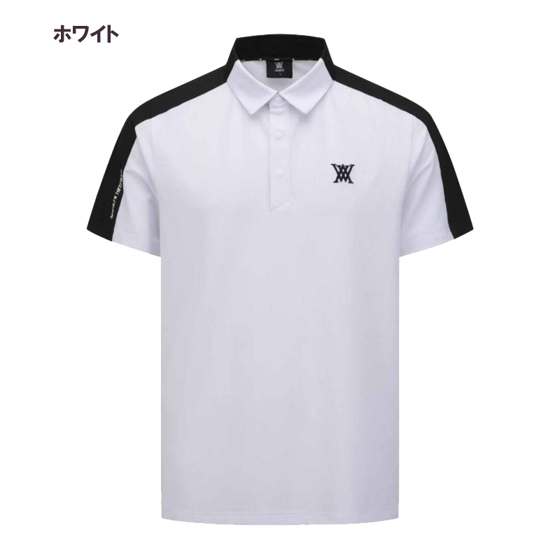 ANEW 2025 アニュー ゴルフ メンズ SM ブロックポイント ショートTシャツ AGFMMTS34 ポロシャツ 国内正規品 werの画像