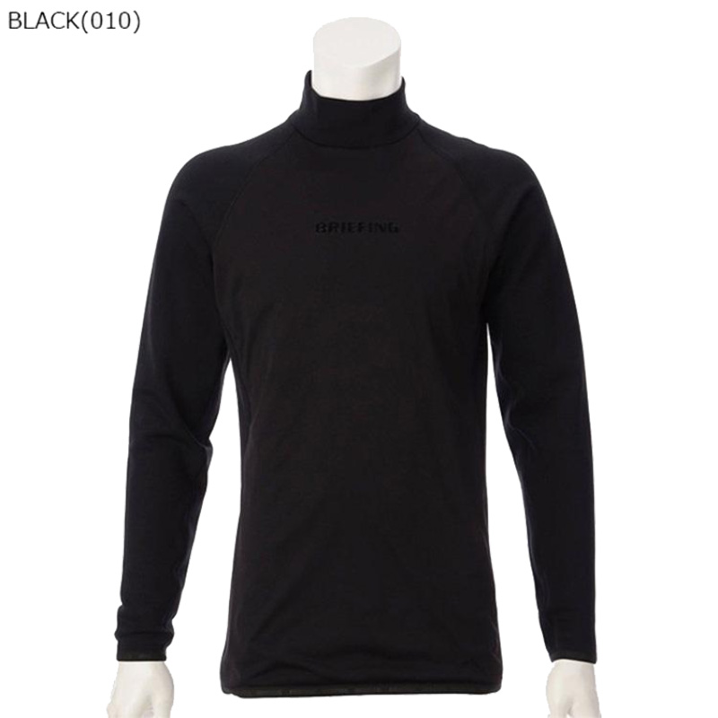 ブリーフィングゴルフ XL メンズ 長袖モックネックシャツ バイカラー