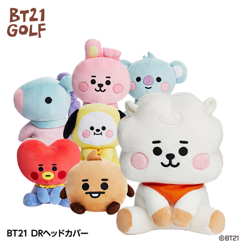 【未使用品】ラインフレンズ ヘッドカバー(DR) 白×オレンジ ぬいぐるみ ドライバー用ゴルフ LINE FRIENDS GOLF Lynx ラインフレンズ BT21 BABY ゴルフ ヘッドカバー ドライバー