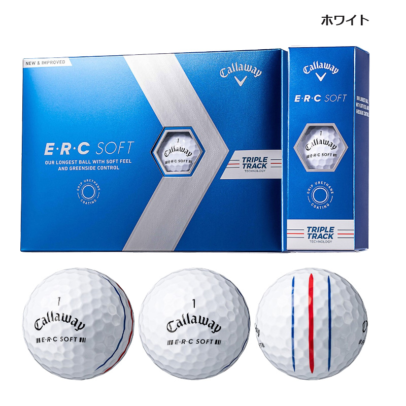 【即納】キャロウェイ 2023 ERC SOFT イーアールシーソフト トリプルトラック ゴルフボール 1ダース(12球) 日本正規品｜golfshop-champ｜02