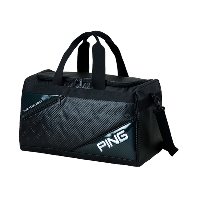 PING 大容量　レザー　ボストンバッグ　ゴルフ　南京錠付き PING ピン ツアーライト ボストンバッグ BLACK/BLACK GB-P2202