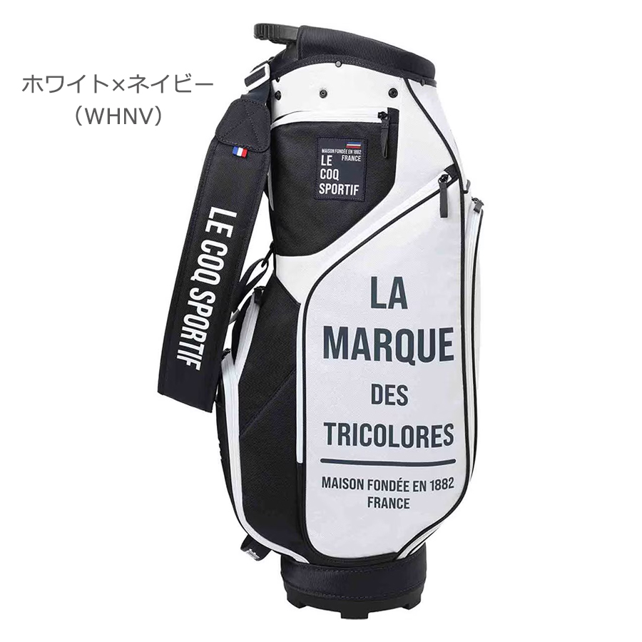 ルコックゴルフ キャディバッグ 白黒 ルコックスポルティフ le coq sportif GOLF（ルコックスポルティフ ゴルフ） 【即納】2026