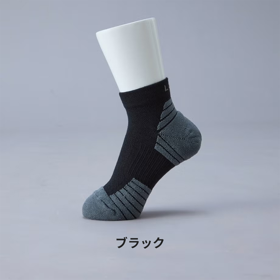 LOIF グリップソックス アンクル 23-25cm/25-27cm 吸水速乾/消臭