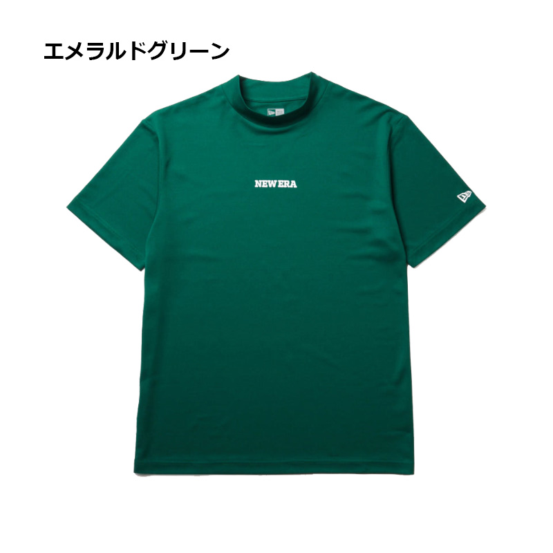 NEW ERA - ニューエラゴルフ ミドルネック Tシャツ ダークグリーン×イエロー モックネック NEW ERA 【即納】ニューエラ ゴルフ 半袖 ミッドネック モック