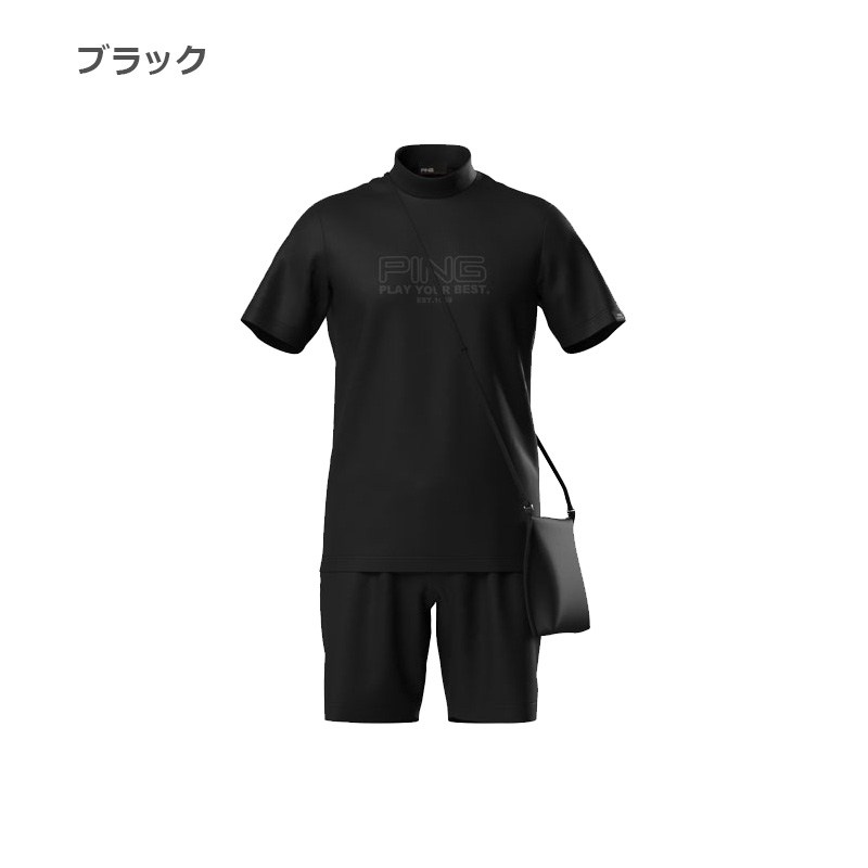 PING（ピン） 【即納】PING ピンゴルフ 半袖ハイネックシャツ×ショート