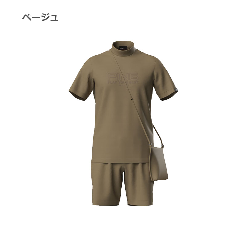 PING（ピン） 【即納】PING ピンゴルフ 半袖ハイネックシャツ×ショート