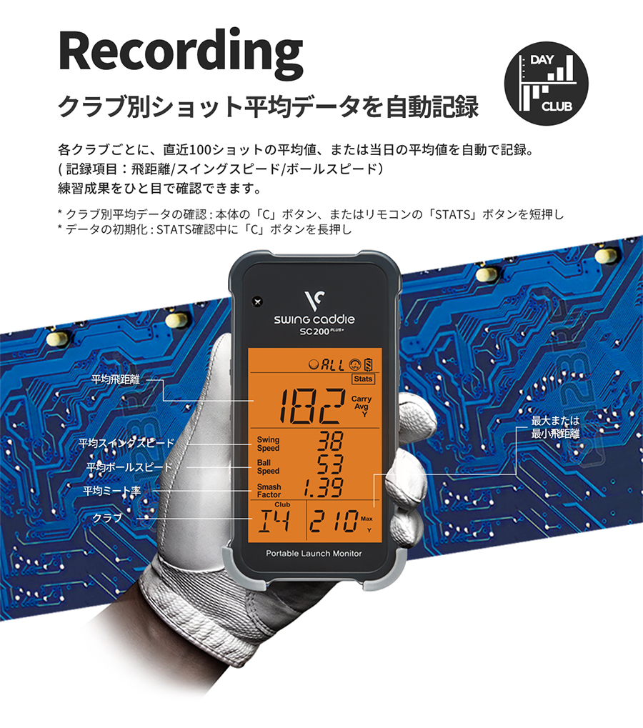 VOICE CADDIE（ボイスキャディ） 2026 スイングキャディ SC200+ 弾道