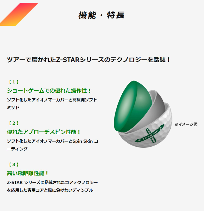 SRIXON ダンロップ 2026 スリクソン TRI-STAR 6 ゴルフボール 1ダース
