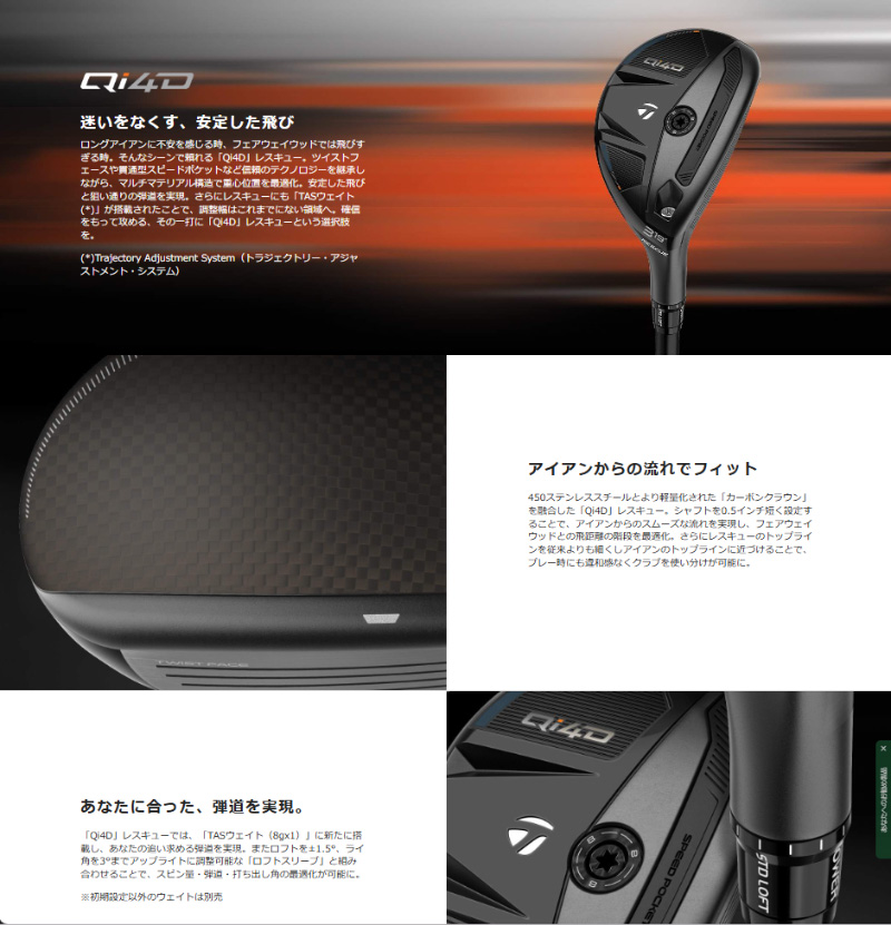 TaylorMade（テーラーメイド） 2026 Qi4D レスキュー ユーティリティ